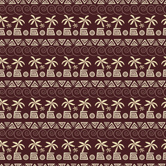 Abstract background with palm trees