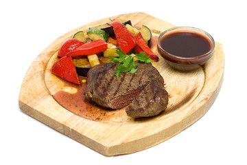 Gourmet Restaurant Food - Steak Isolated