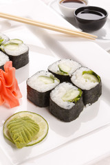sushi on the plate