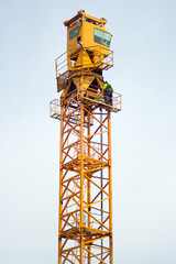 Unfinished tower crane without jibs