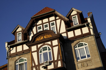 Fototapeta premium Fachwerkhaus in Mühlhausen