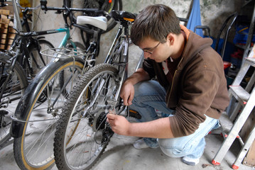 Réparation du vélo