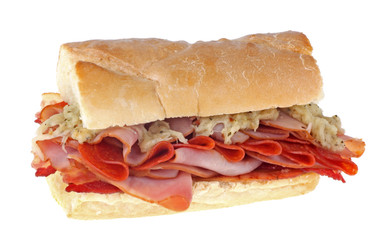 Ham and Pepperoni Sandwich