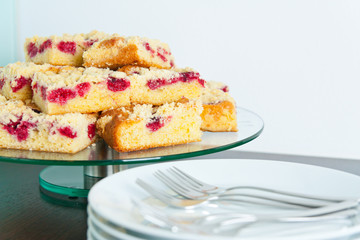 Raspberry Streusel Cake