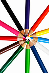 Naklejka premium Color pencil isolate on white background