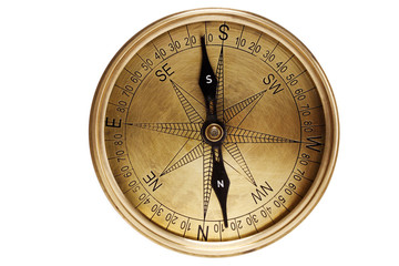Fototapeta na wymiar Close up of directional compass