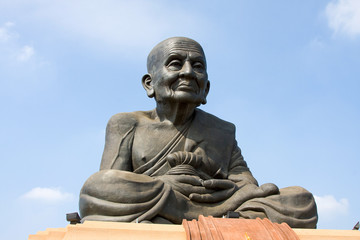 Image of black monk in Thailand