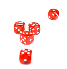 Red playing dices