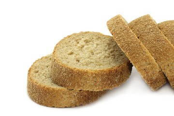 Cut bread close-up