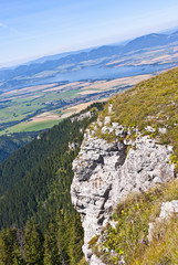 Panoramic view from hill on surrounding country