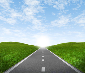 Fototapeta premium Road with sky