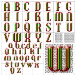 ABC Alphabet background debonair inline design