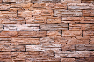 The texture of the red stone wall