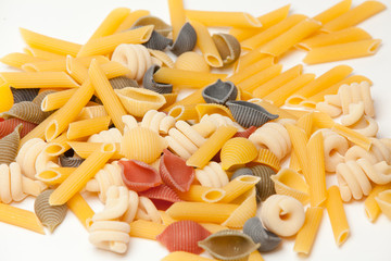different varieties of pasta