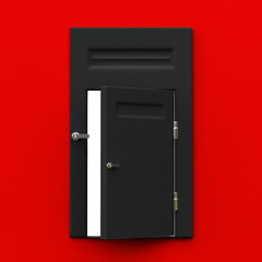 Abstract 3d illustration - open doors