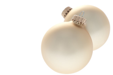 Traditional Christmas Balls on white background