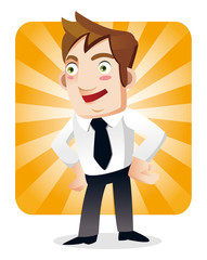 funny cartoon office worker