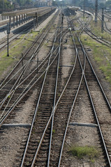 Fototapeta na wymiar Railways on station