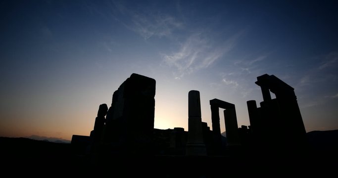Temple of Demeter at sunrise on Naxos