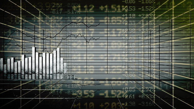 Financial diagrams - loop-ready fly through in HD