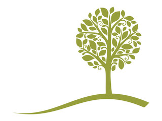 Vector tree emblem 4