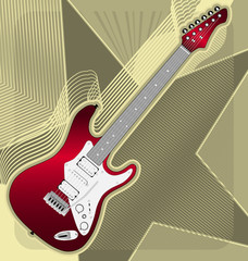 Obraz premium Modern abstract musical designed background. Guitar.