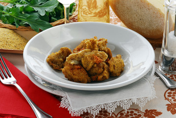 Polenta hecha con trigo sarraceno y queso