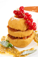 Dessert of baked apples