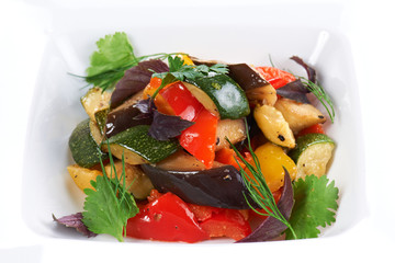 Warm salad of roasted vegetables