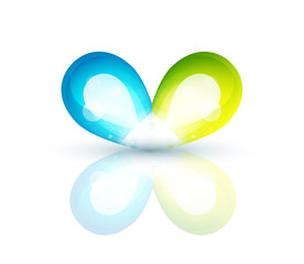 Abstract glossy shapes