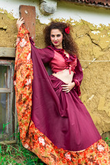 Portrait of beautiful gypsy woman