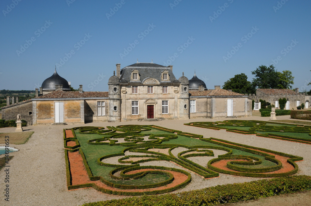 Poster France, le château de Malle en Gironde