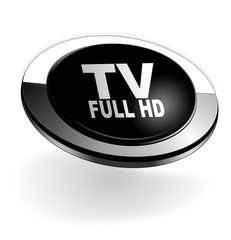 tv full hd sur bouton web 3d