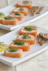 Salmon pate with dill