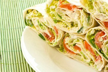 pita bread stuffed with