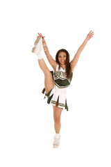 cheerleader kicking