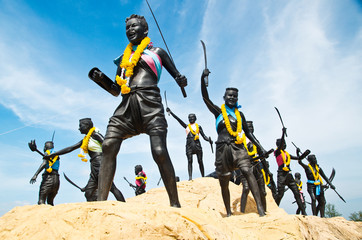 Monument to the struggle of Thai women in Korat, Thailand.