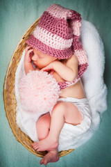 Portrait of a newborn caucasian girl © mathom