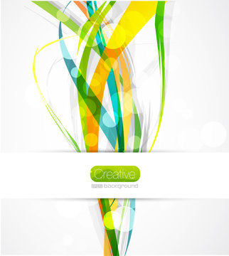 Vector abstract wave color lines