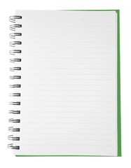 open blank notebook