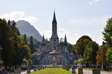 Grotte de Lourdes - obrazy, fototapety, plakaty