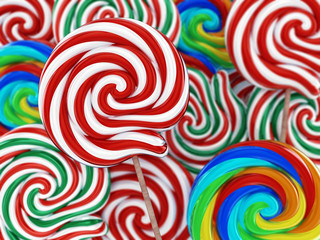 Lollipop candy , 3d illustration