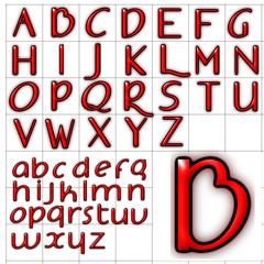 ABC Alphabet background adolphus upper lower design