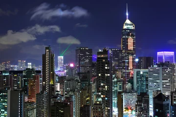 Fotobehang Hong Kong at night © leungchopan