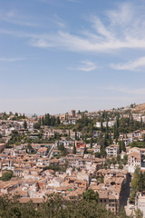 Fototapeta na wymiar View over Albaicin from the Alhambra in Granada