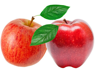 red apple isolated on white background