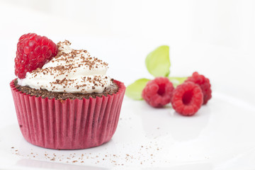 Chocolate and Raspberry Cupcake