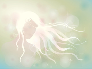 Impression Woman / Naked girl in spring nature