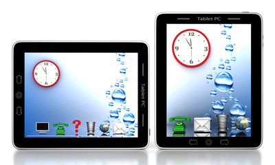 Image of computer technology on a white background isolated