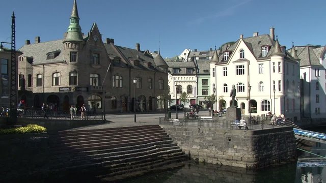 panorama of Alesund in Norway